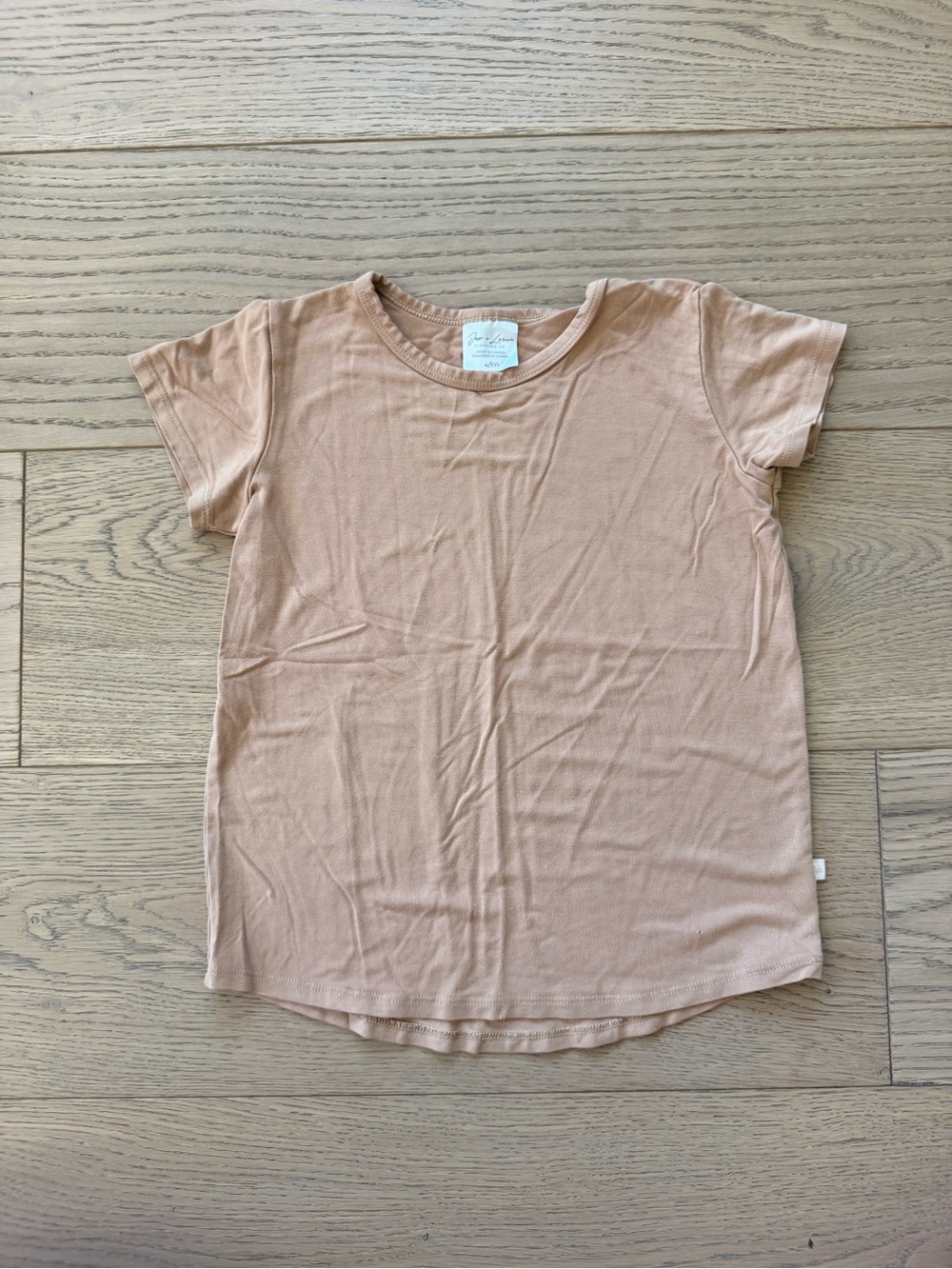 Jax & Lennon co light terra cotta kids basic tshirt